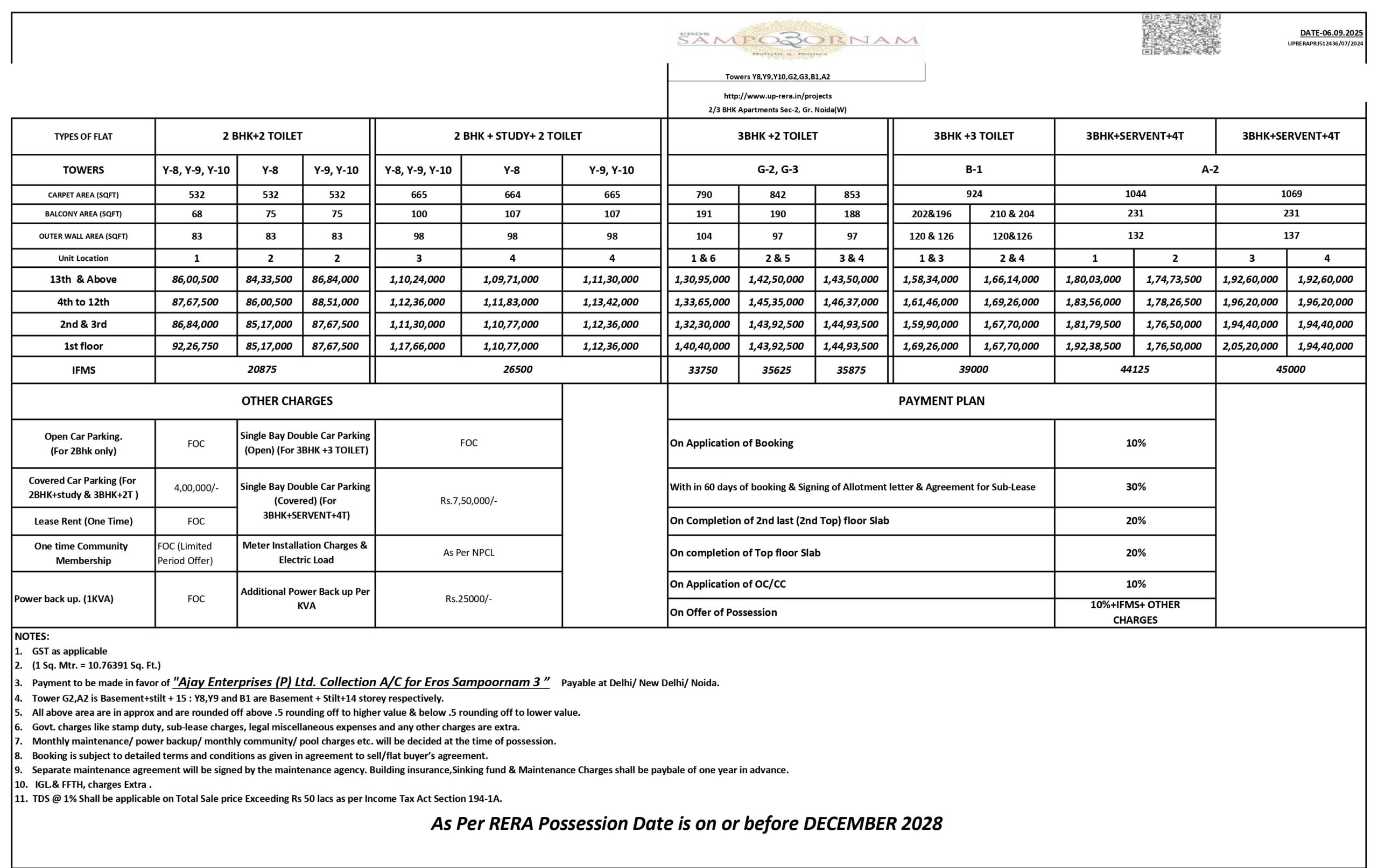 Eros sampoornam Price list